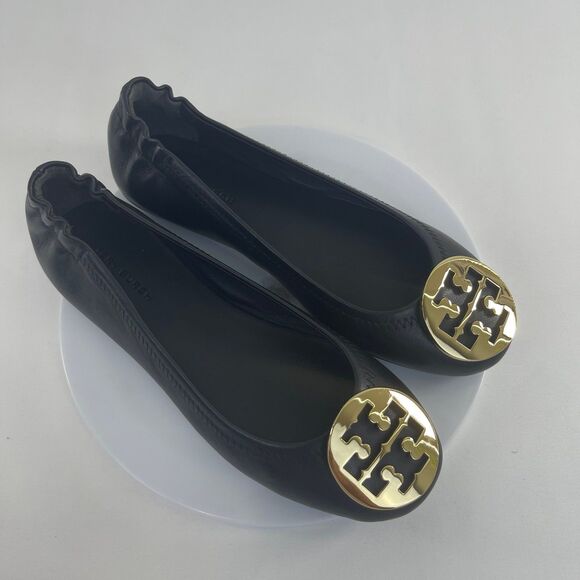TORY BURCH MINNIE TRAVEL BALLET WITH METAL | Women's 5M | NEW - Picture 7 of 11
